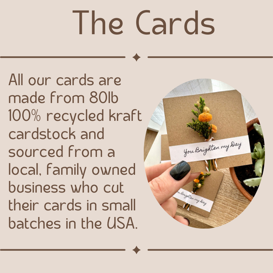 Valentine's Day Mini Bouquet Cards With Dried Flowers 