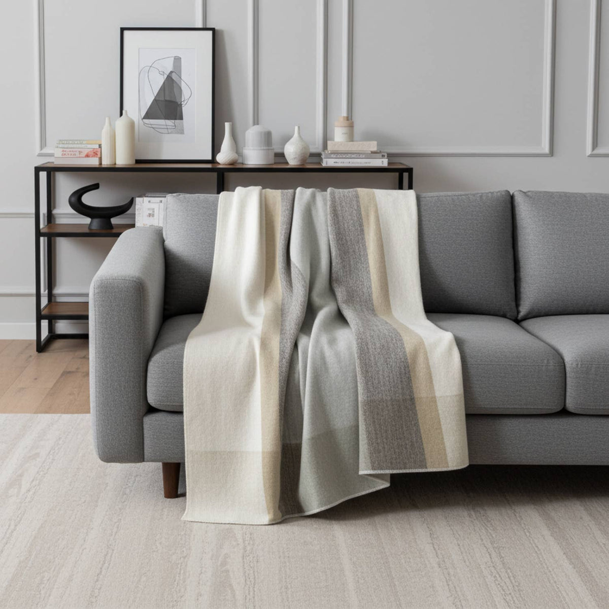 Alpaca Throw Blanket - Salt Flat
