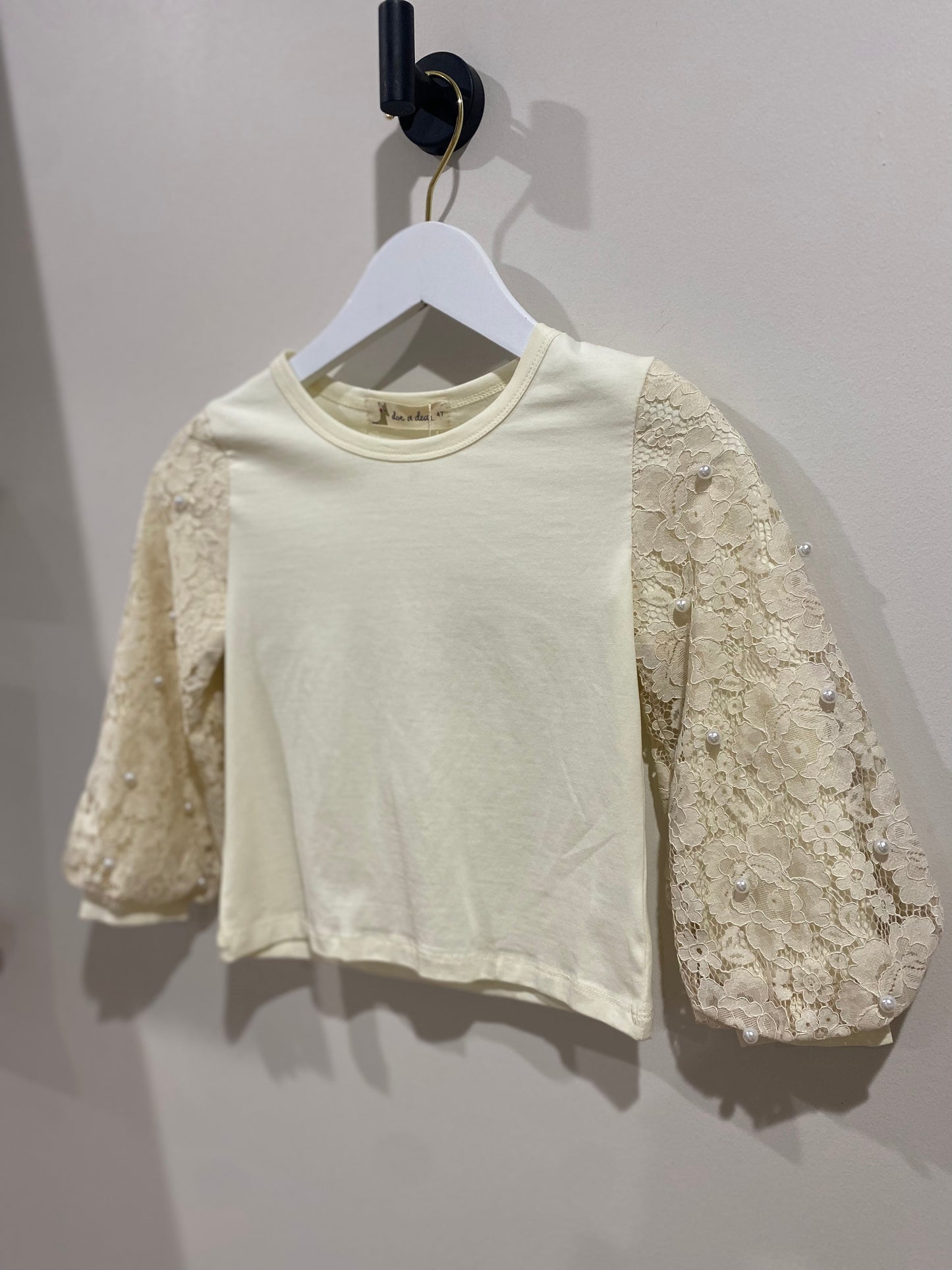 Lace & Pearl Top