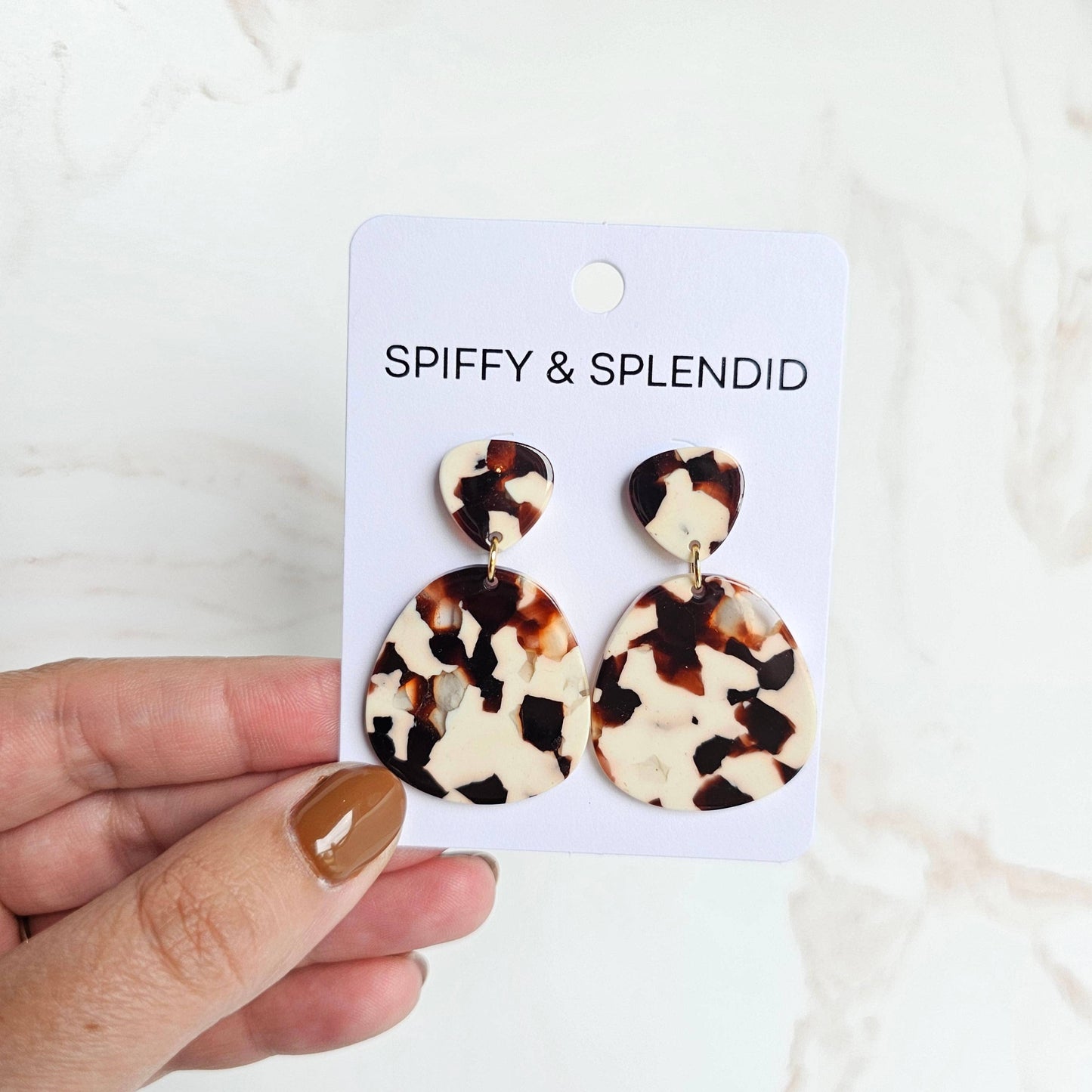 Penelope Earrings - Cowhide