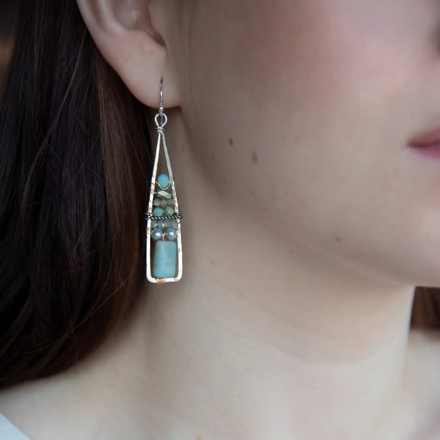 Tall Stack of Terra Verde Earrings