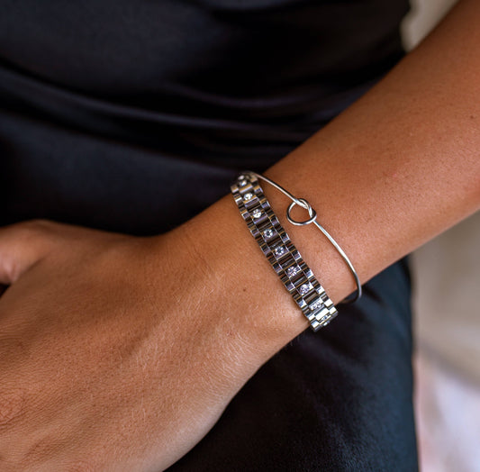 Lineage Bracelet Silver with Cubic Zirconia