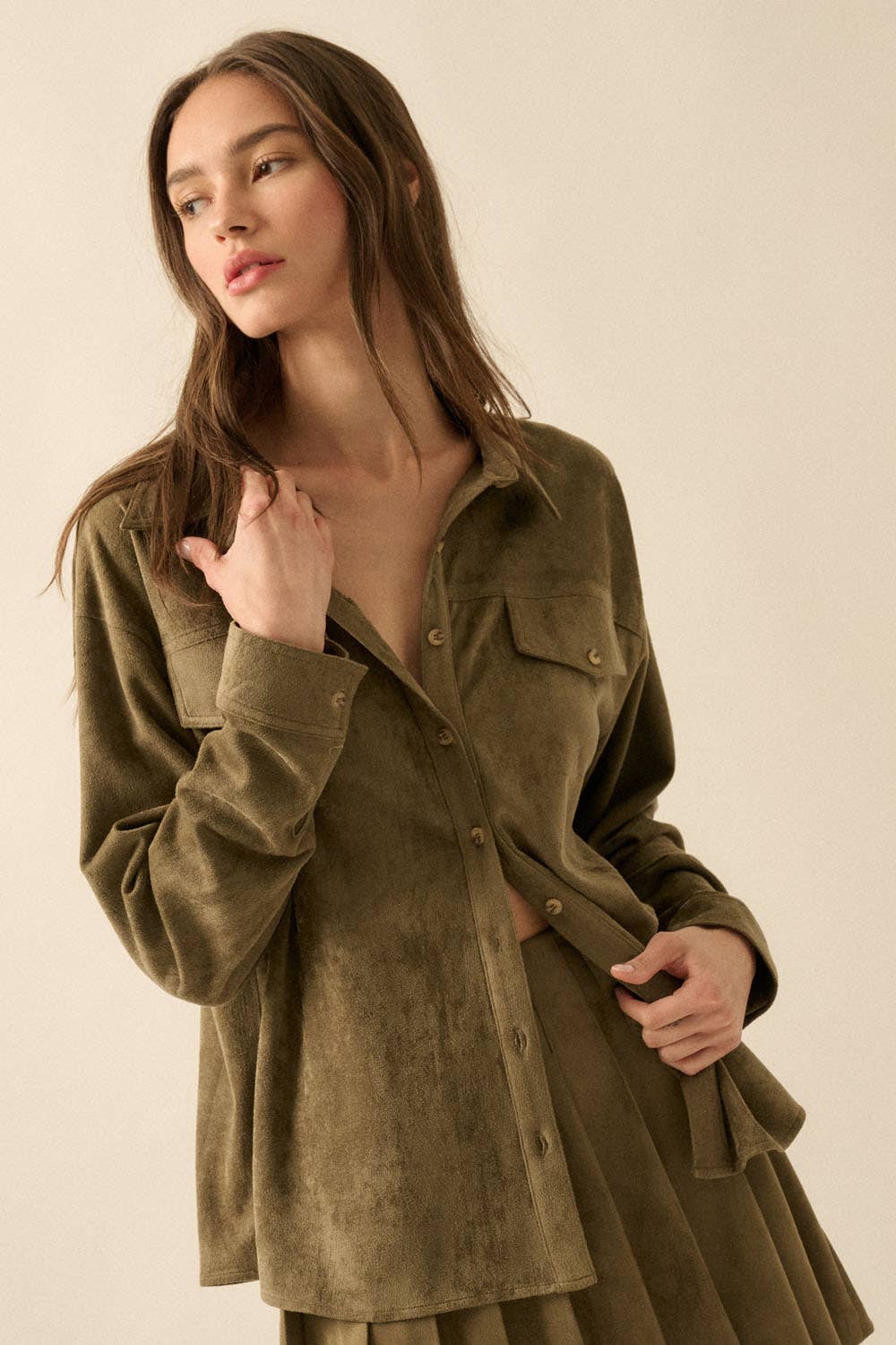 Mossy Button-Up Shacket