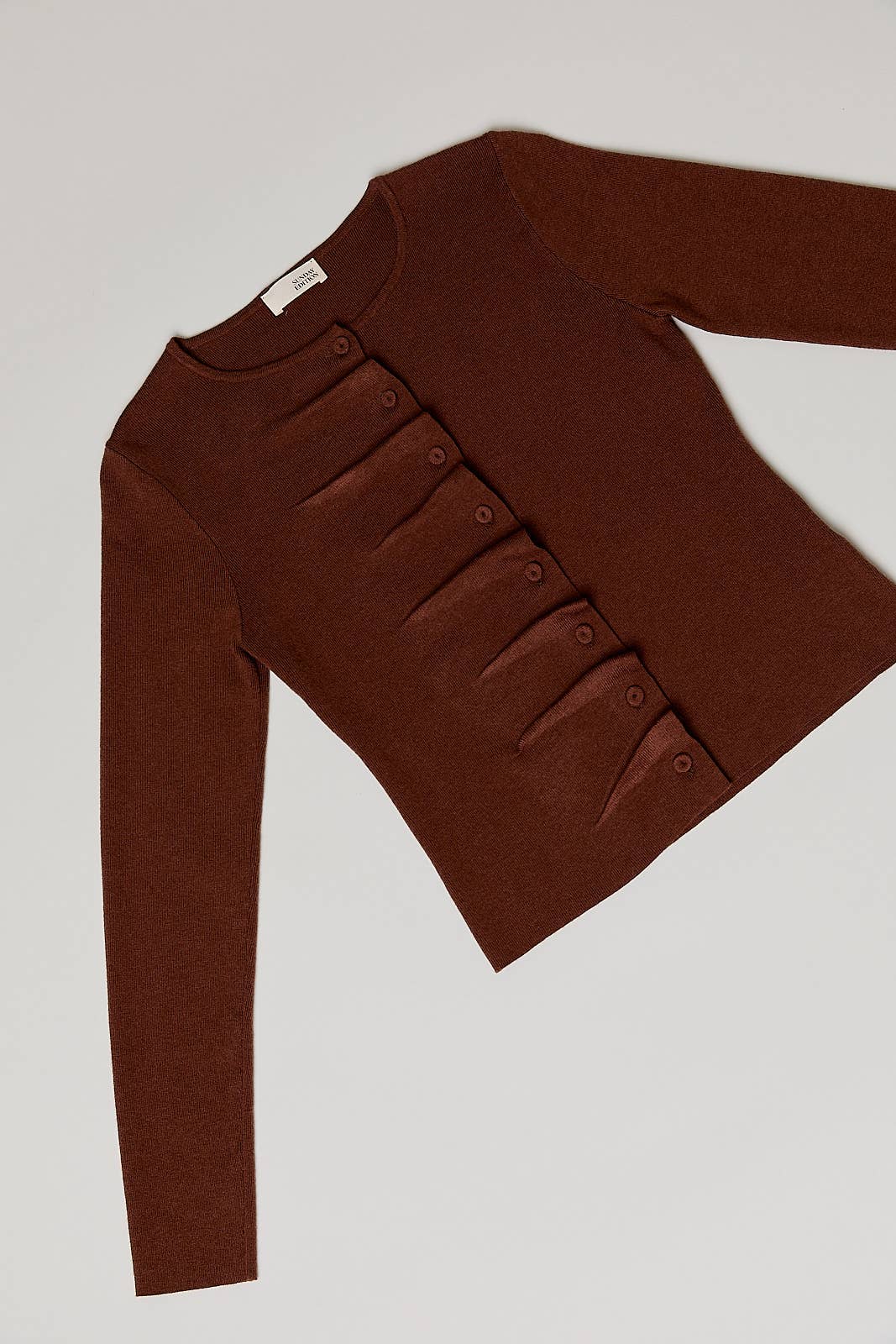 Crew Neck Pleated Sweater Top