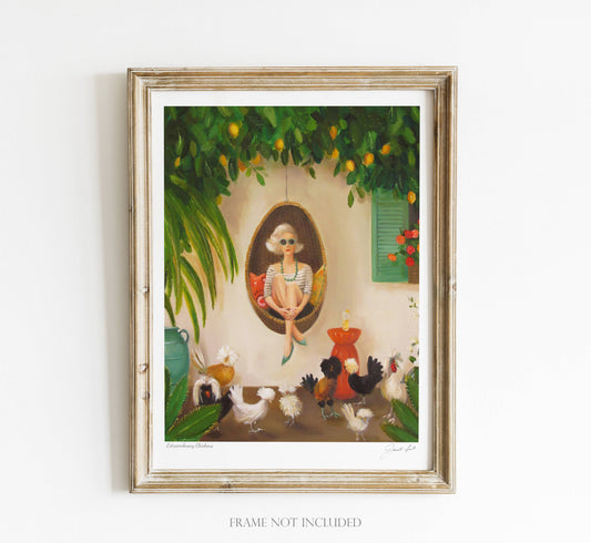 Extraordinary Chickens Art Print - 8.5" X 11"