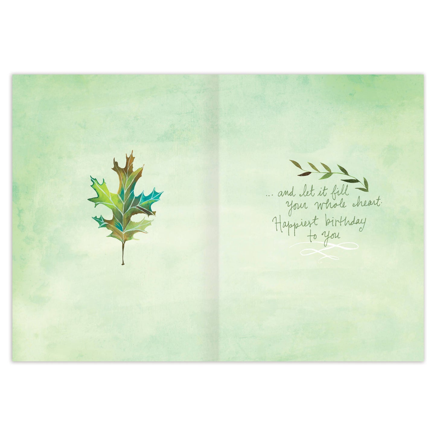 Botanical Leaves Birthday Card