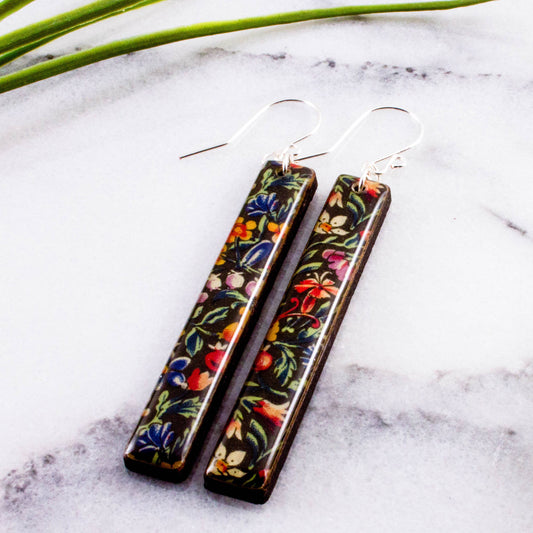 Dark Meadow Bar Earrings