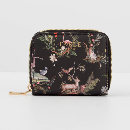 Wonderland Black Small Wallet