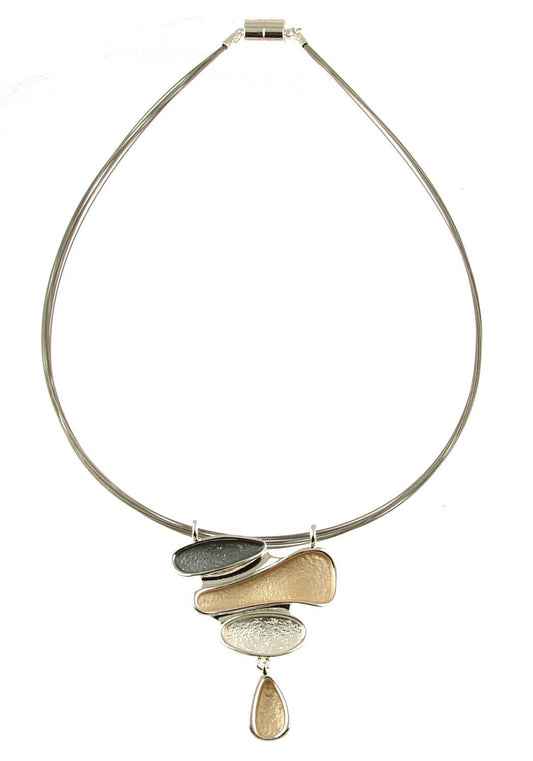 Organic Shape Drop Pendant Necklace