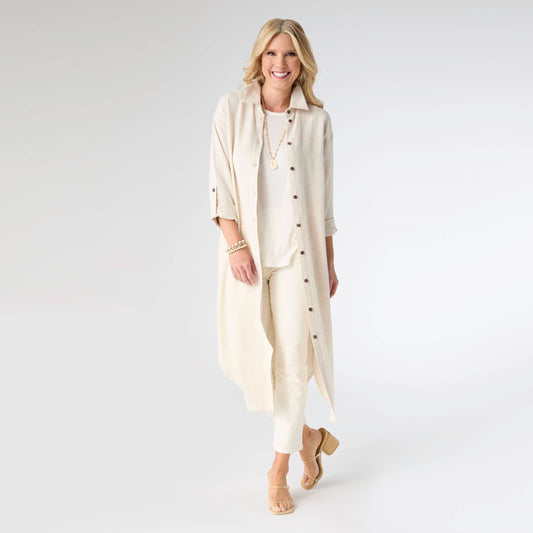 Keira Long Sleeve Dress w/ Back Button Detail