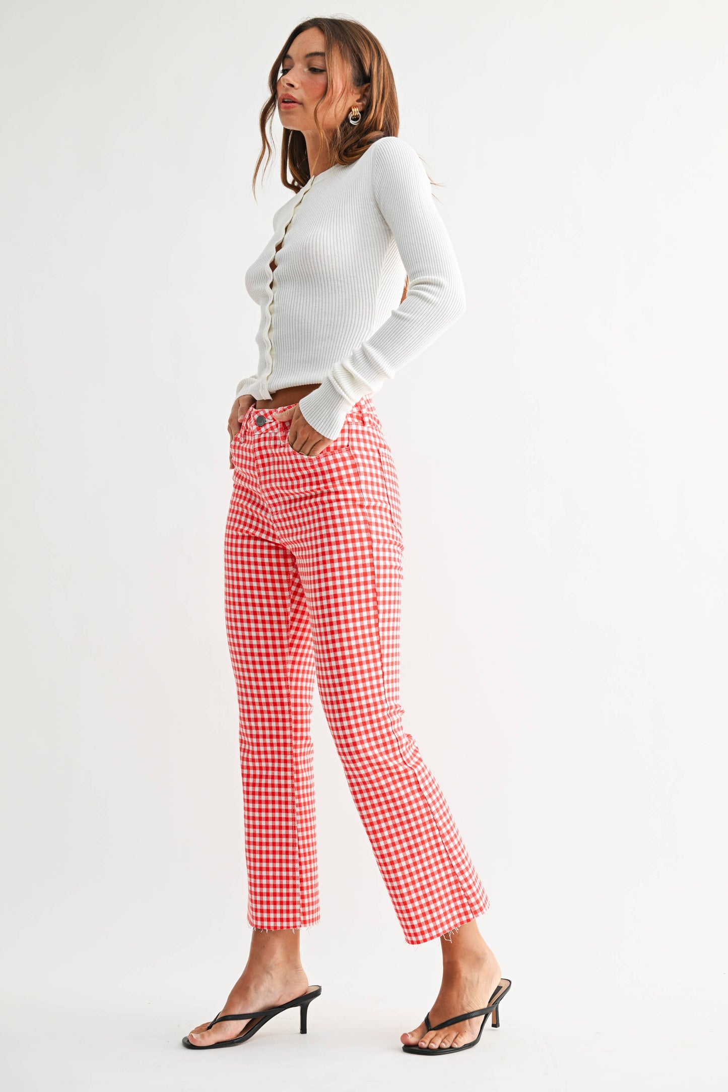 JUST BLACK DENIM - Cropped Demi Flare Jeans