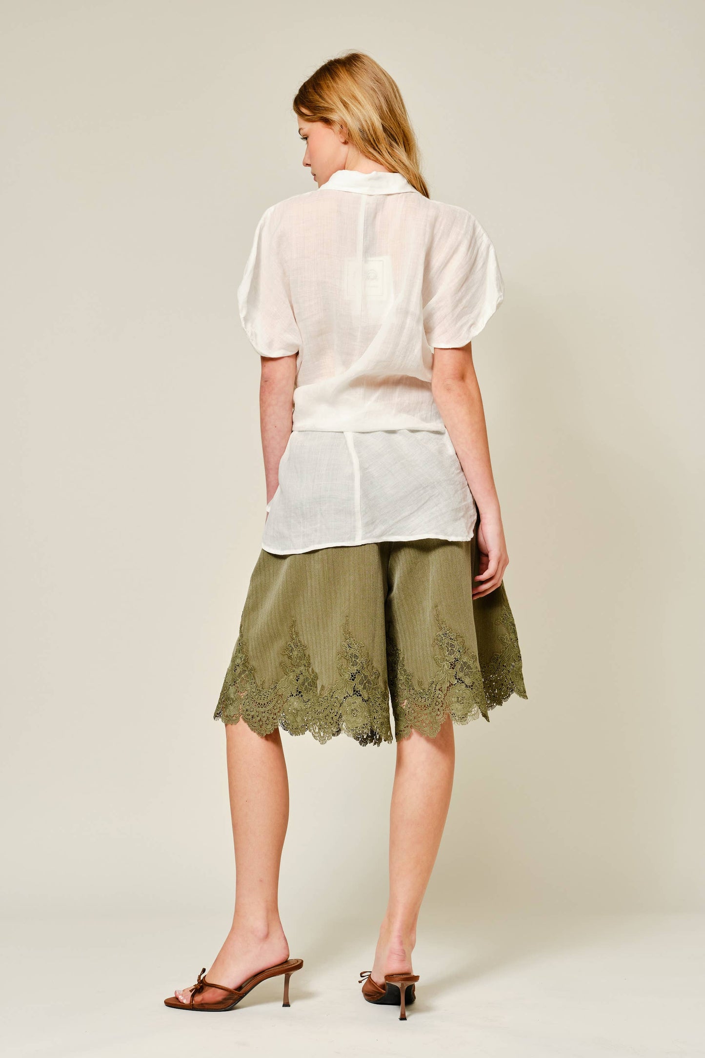 Side Tie Linen Tunic Top