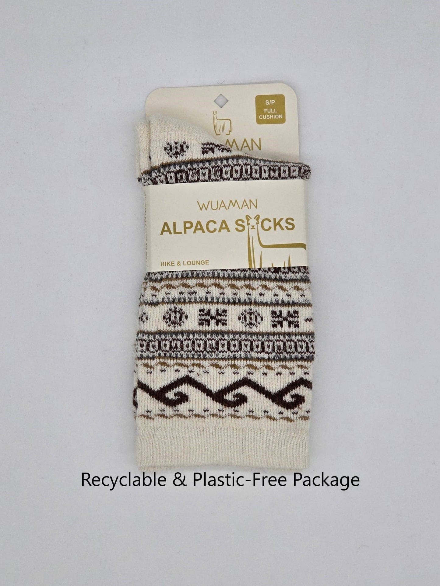 Fair Isle Alpaca Socks - Black & Blue