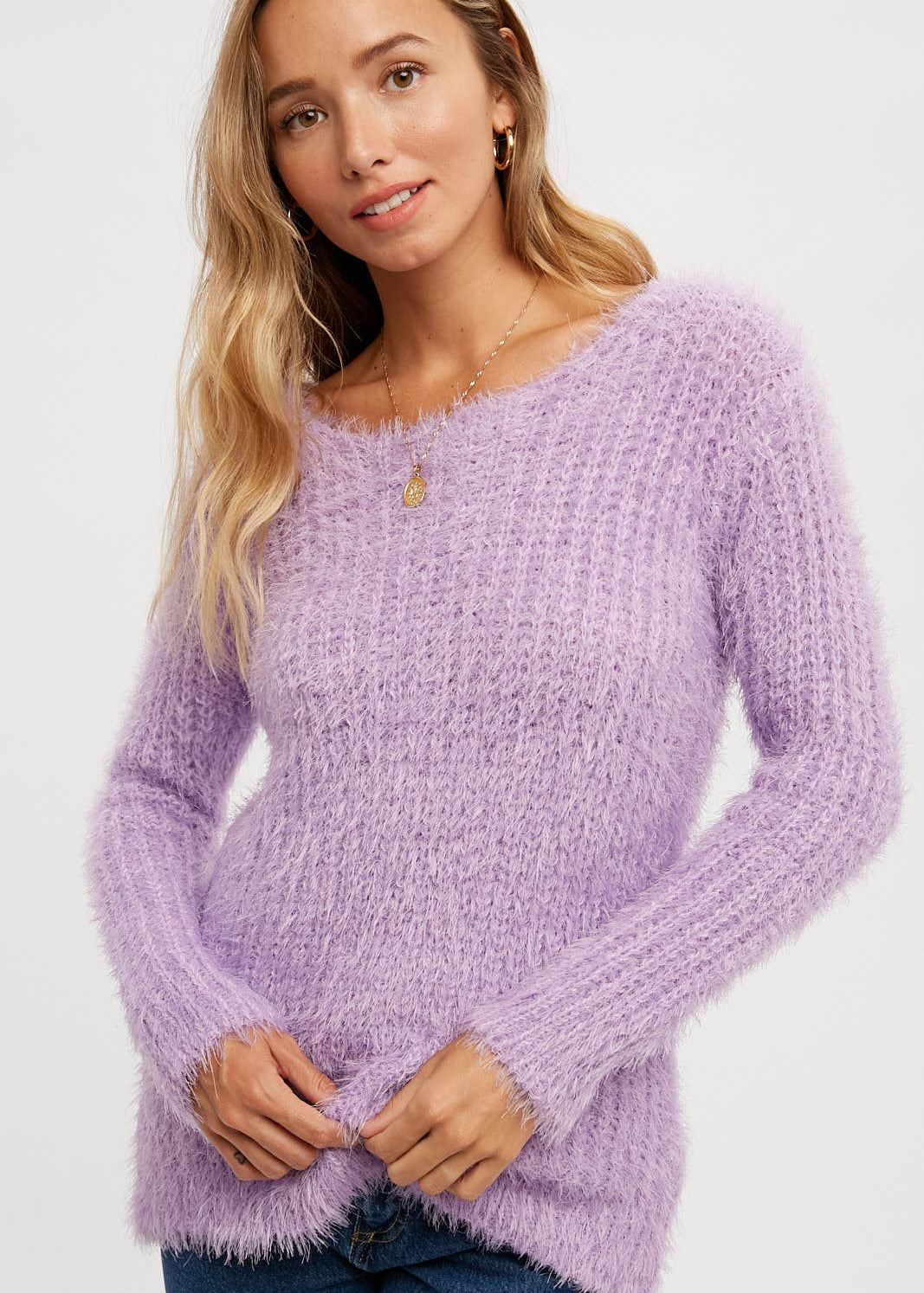 Lavender Fuzzy Sweater