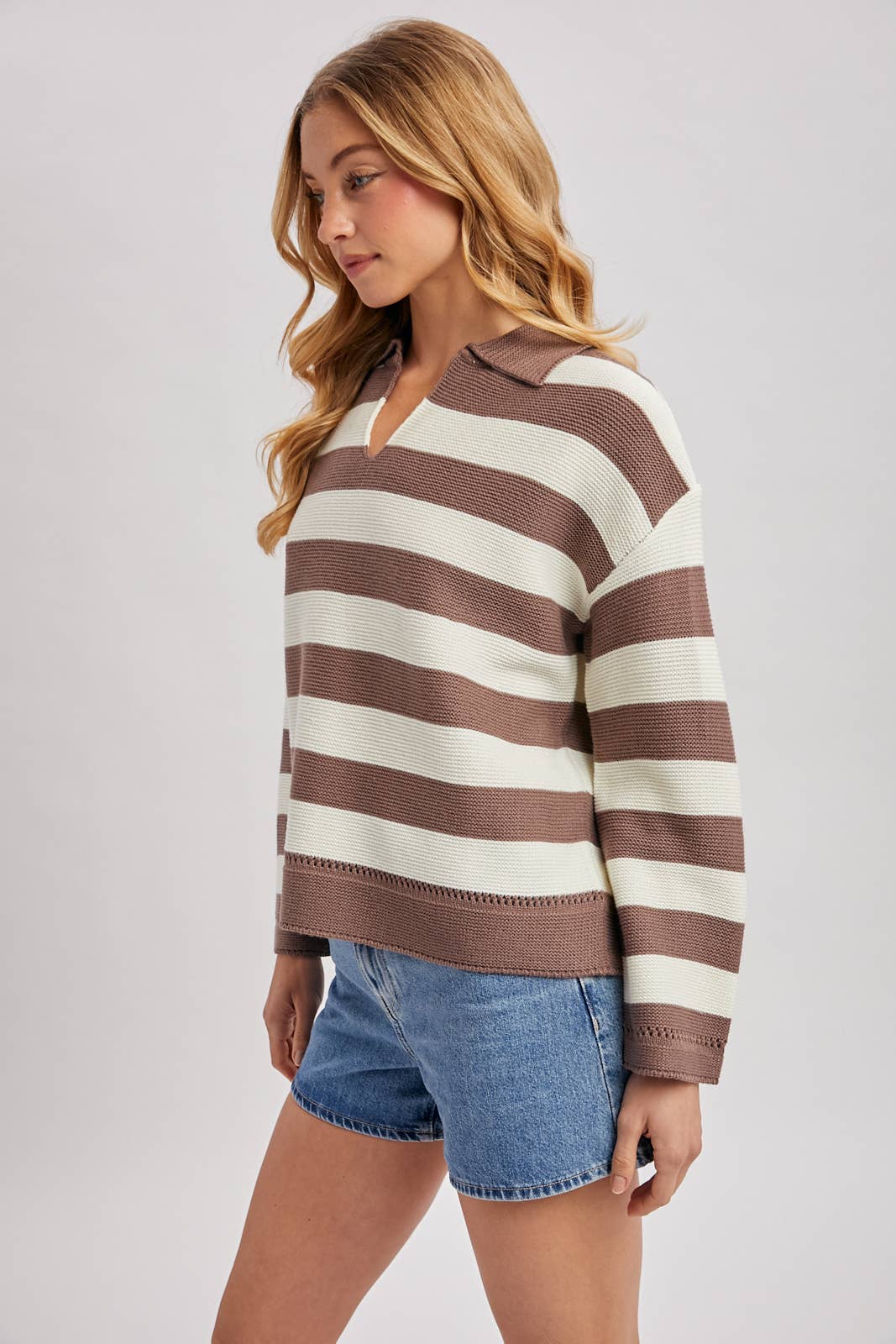 Coco Stripe Boxy Knit Pullover