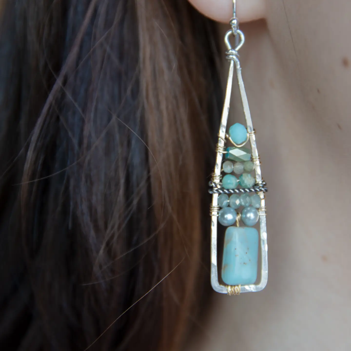 Tall Stack of Terra Verde Earrings
