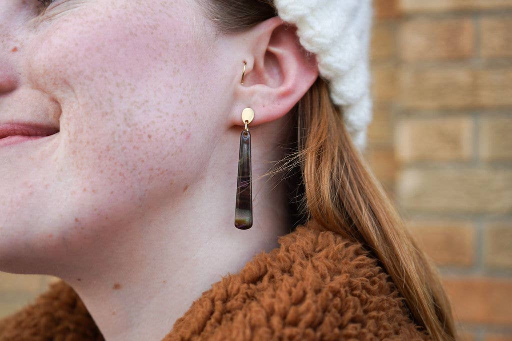 Blair Earrings - Coffee Shimmer