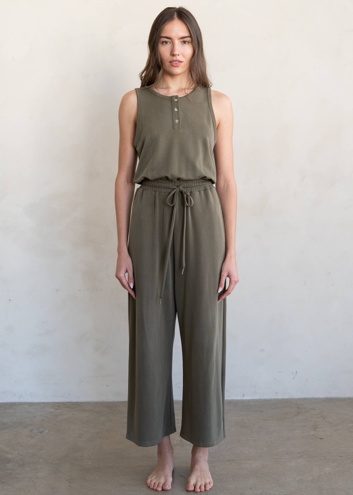 Easygoing Henley Jumpsuit