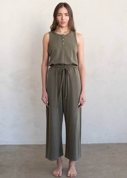 Easygoing Henley Jumpsuit