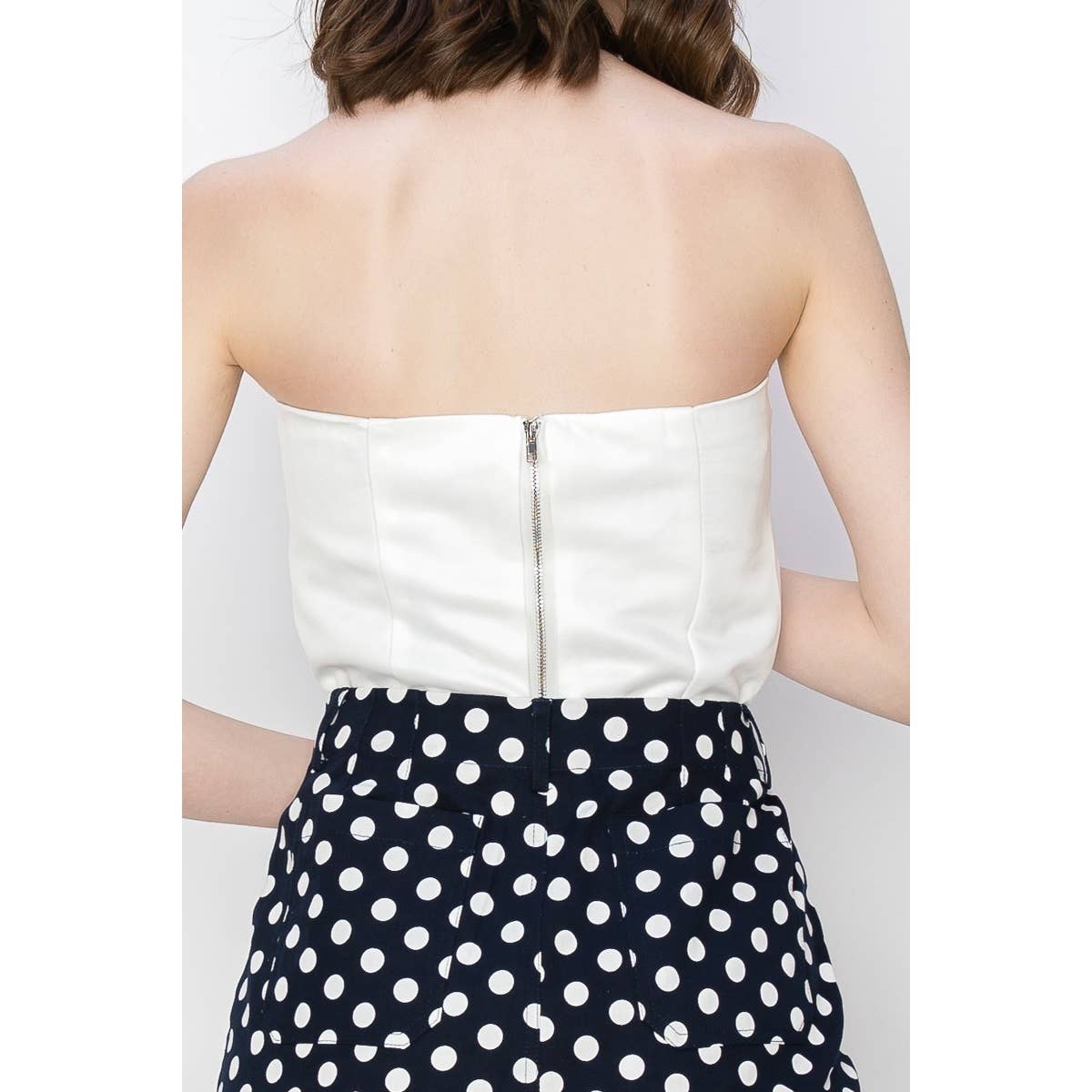 Bow Bustier Draped TubeTop