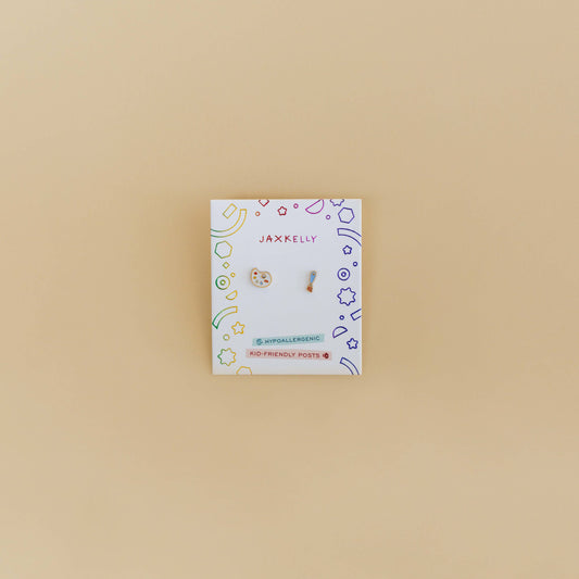 Artist Palette Flat Back Earrings