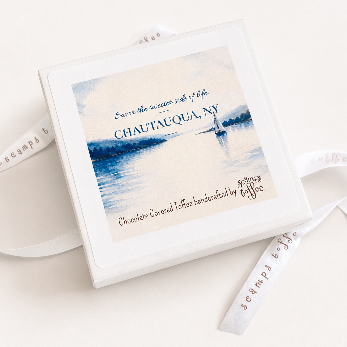 Savor Chautauqua Scamps Duo Toffee Box - 8 oz