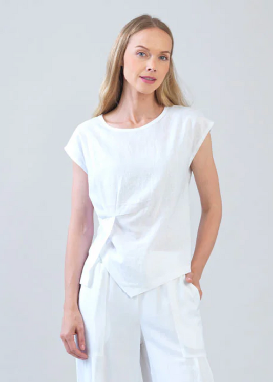 Cap Sleeve Stitch Overlay Top
