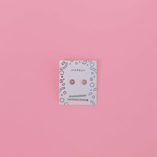 Donut Flat Back Kids Earrings