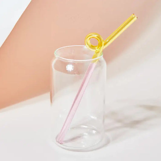 Artistry Glass Straws - Yellow & Pink