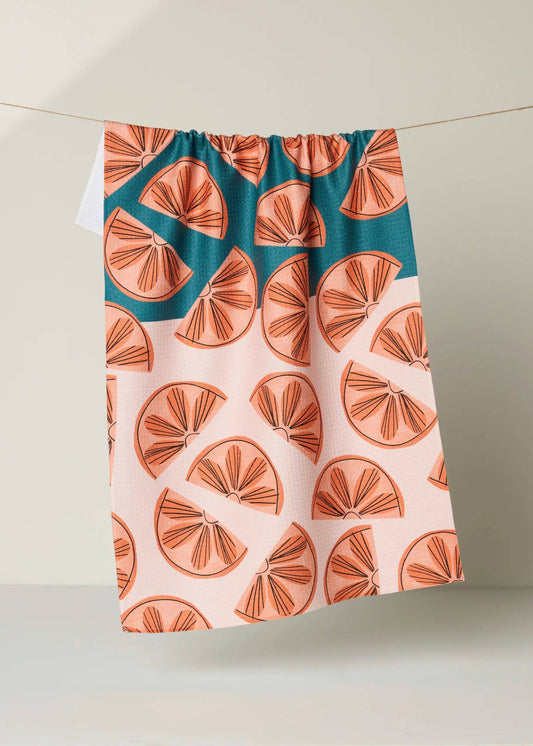Geometry Citrus Slices Tea Towel