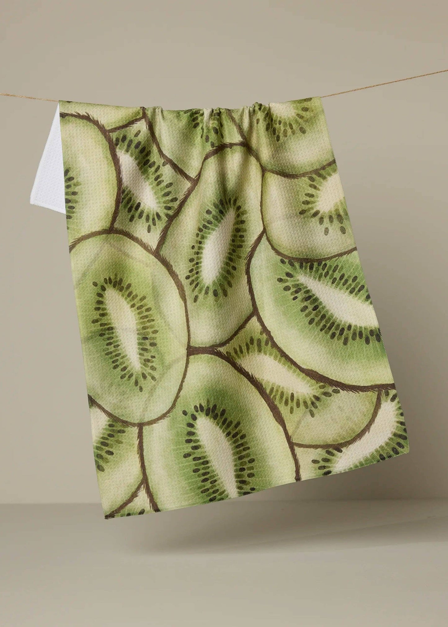 Geometry Kiwi Slices Tea Towel