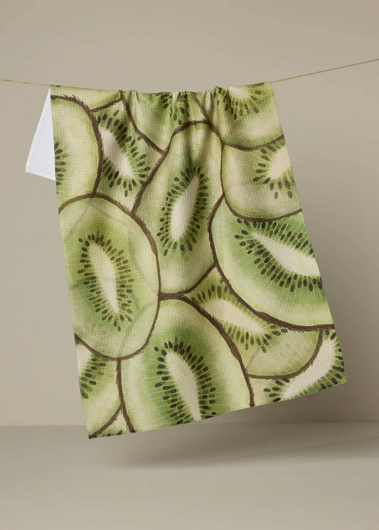 Geometry Kiwi Slices Tea Towel