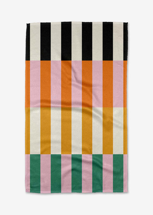 Geometry Stacked Stripes Tea Towel
