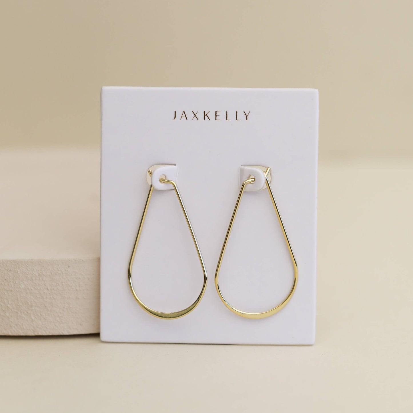 Gold Long Oval Hoop