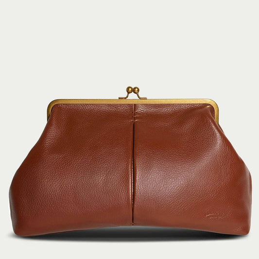 Grace Oversized Clutch - Brandy