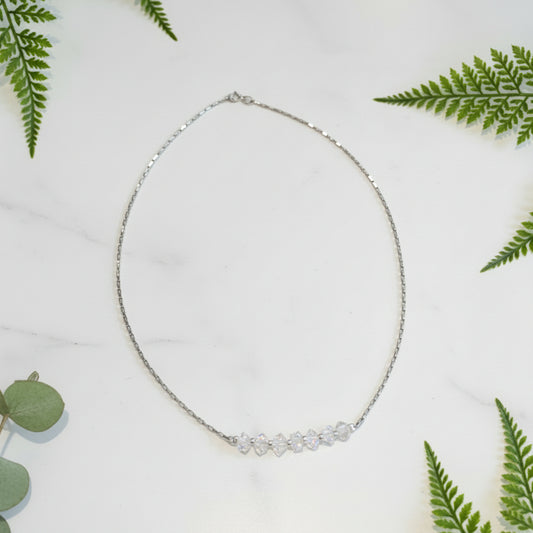 Herkimer Diamond Row Necklace