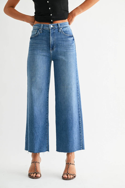 JUST BLACK DENIM Scissor Cut Wide Leg - Medium Wash