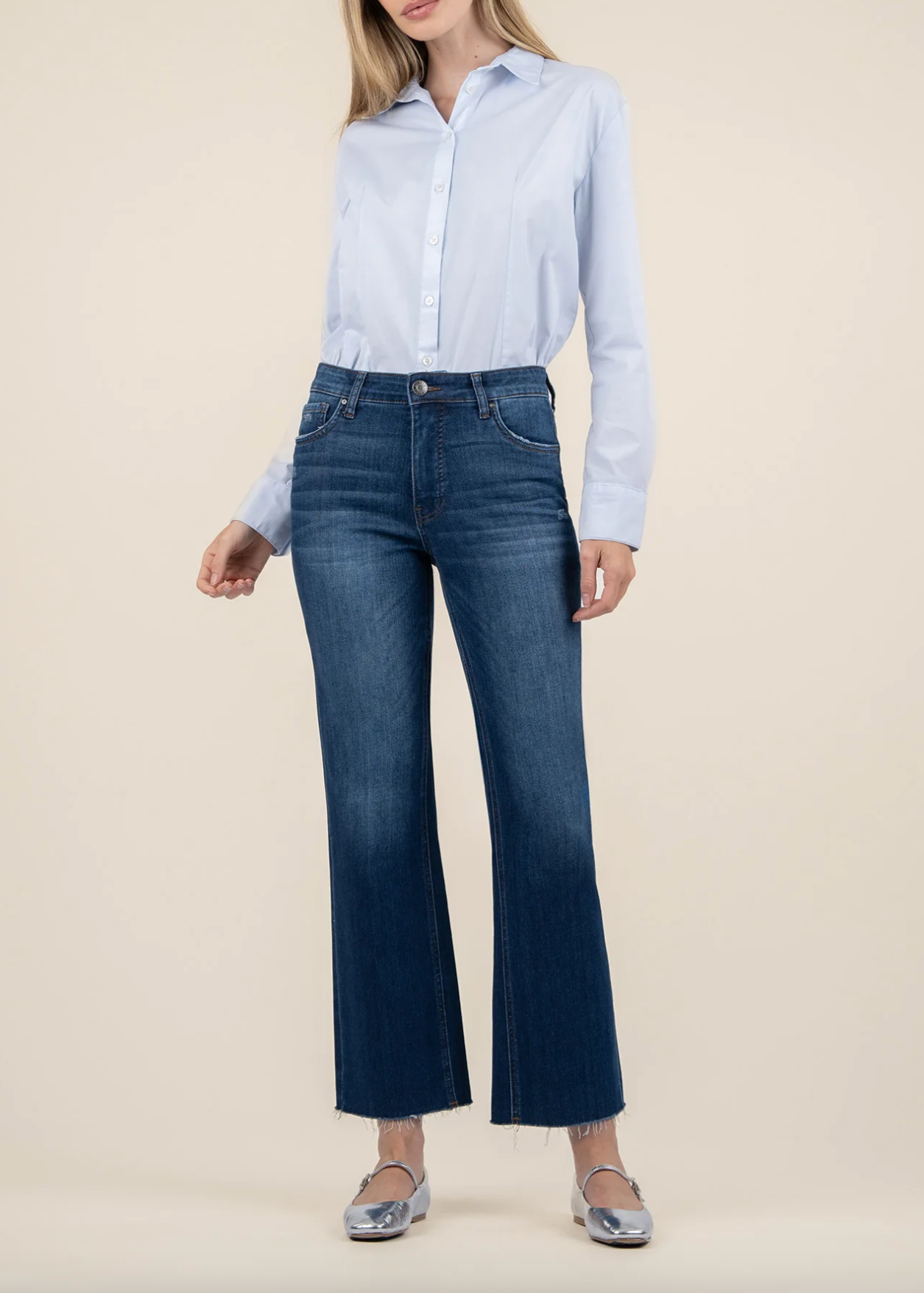 Kelsey High Rise Ankle Flare - Royal