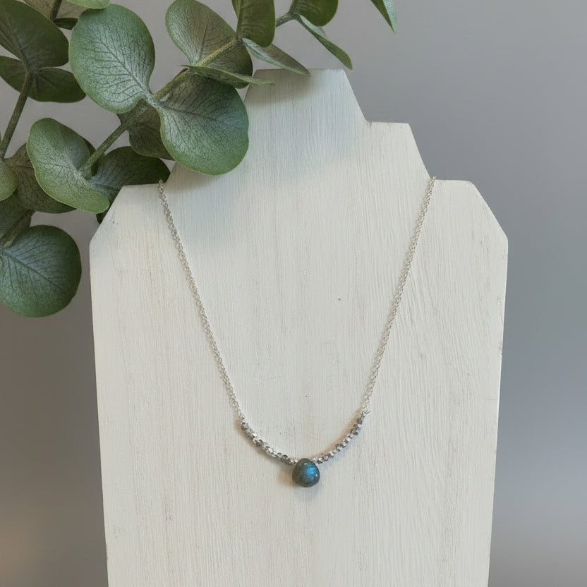 Labradorite Teardrop Necklace
