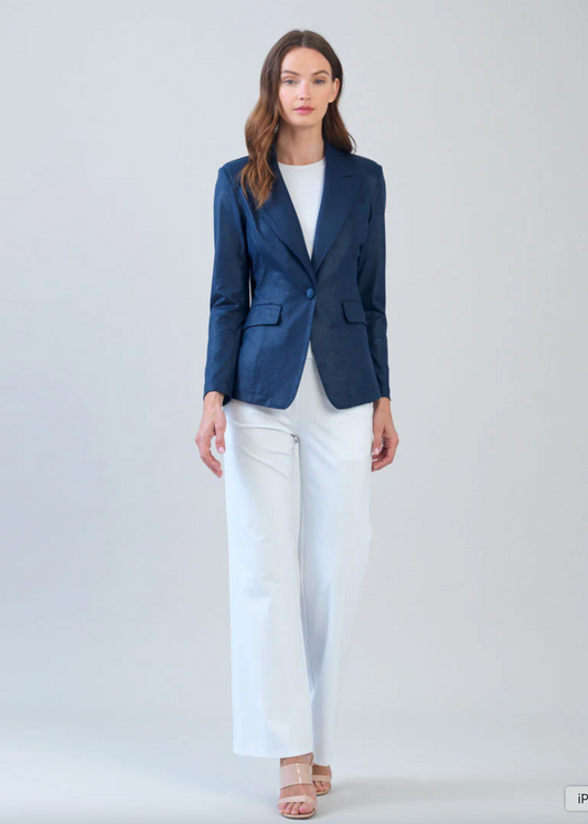 Liquid Leather™ Signature Pocket Blazer - Navy