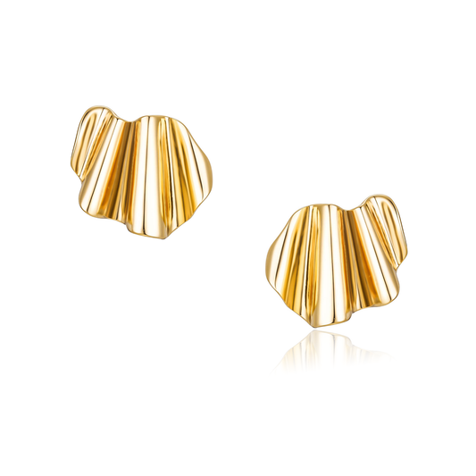Mari Statement Studs - Yellow Gold