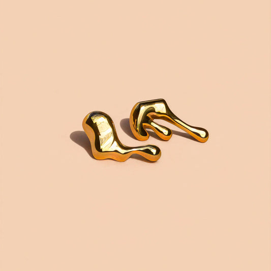 Molten Studs - 18K Gold Plated