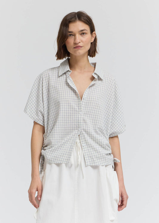 Playful Side Tie Button Up