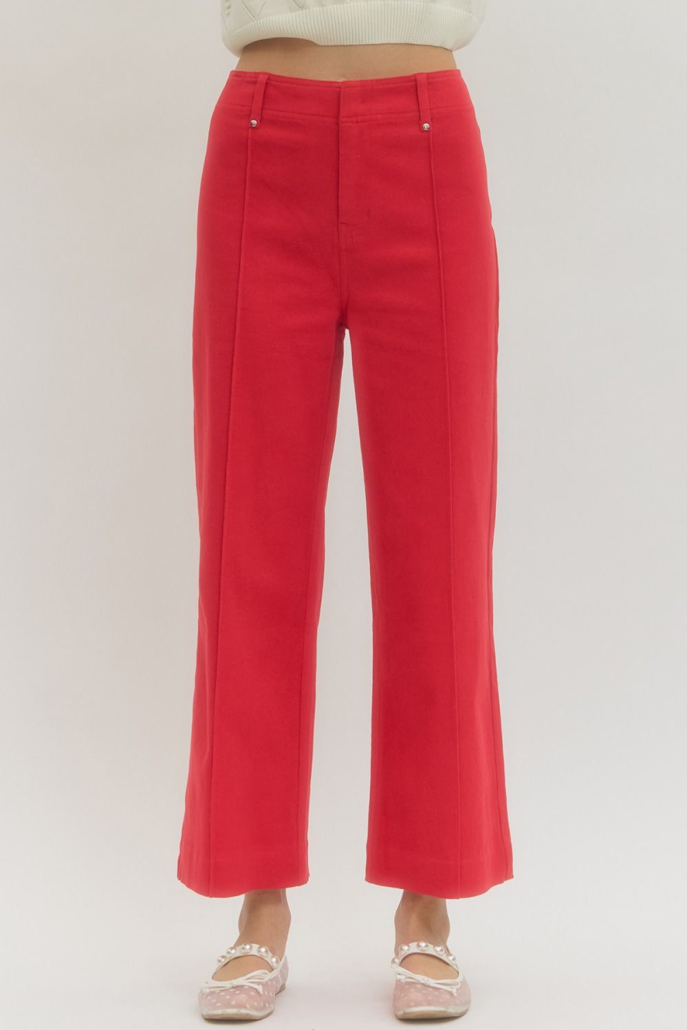 Radiant Red Twill Pant