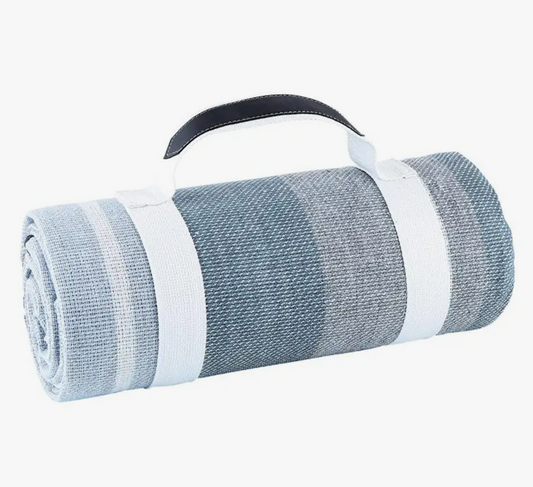 Striped Picnic Blanket – Blue