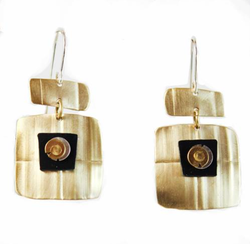 Square Touch of Silver Earrings