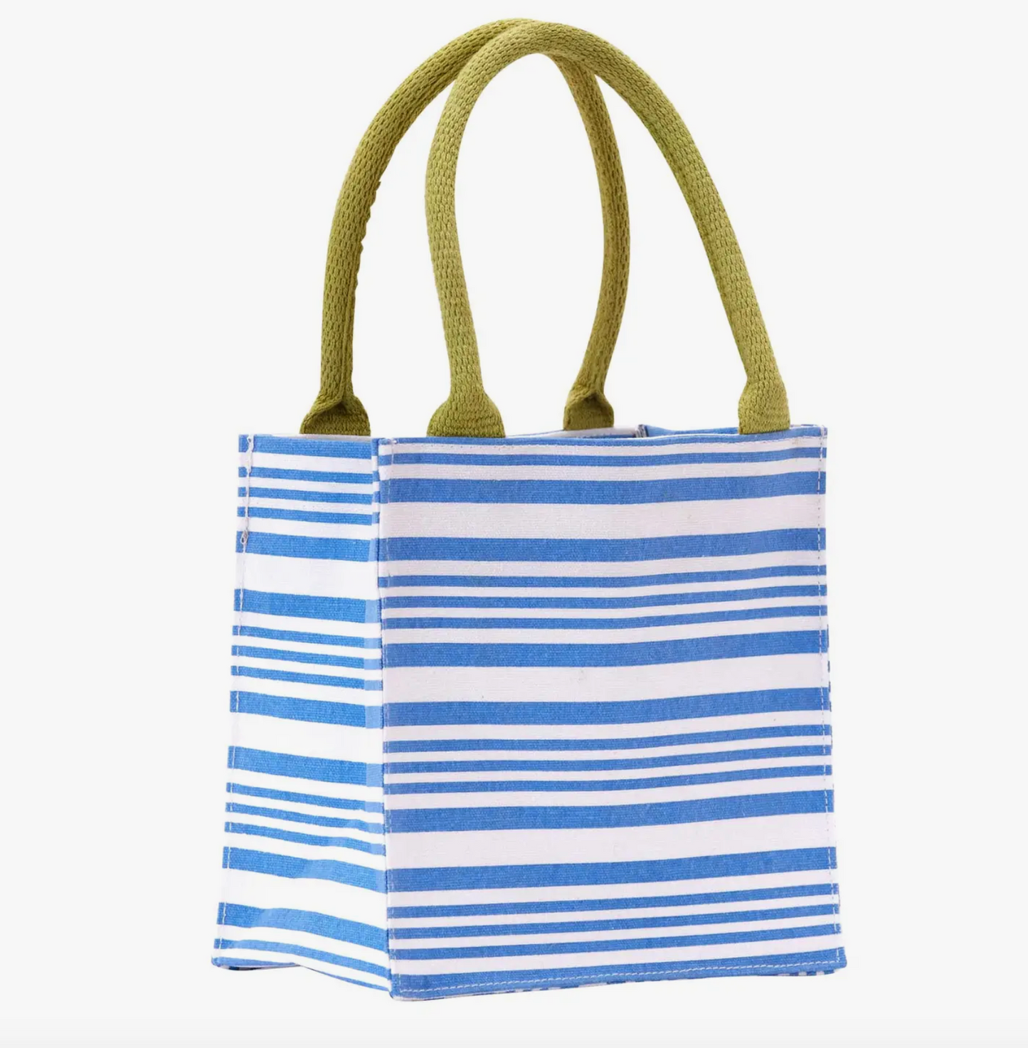 French Blue Stripe - Reusable Gift Bag Tote