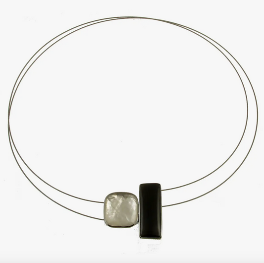 Black & White Magnetic Pendant Necklace