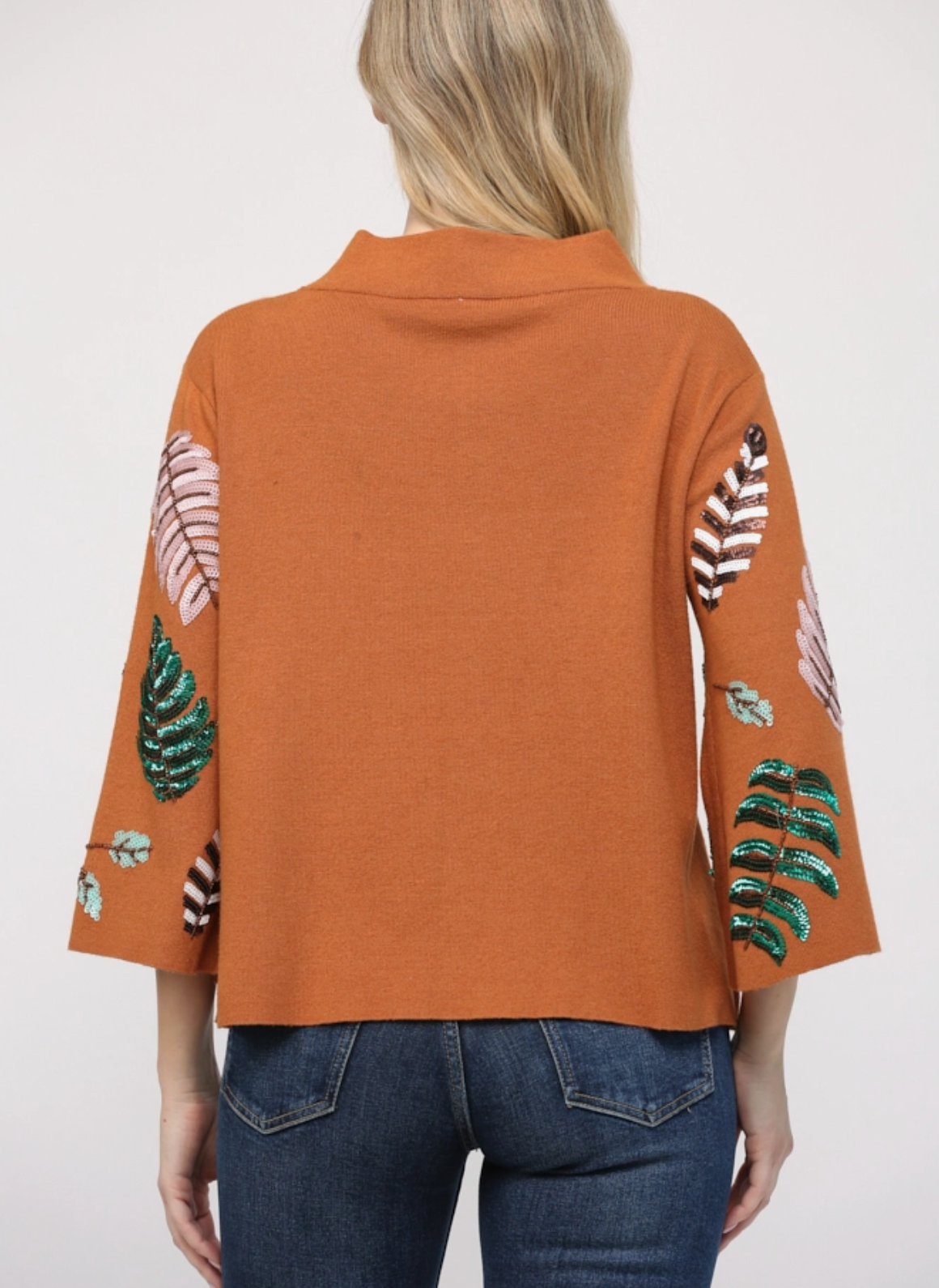 Feathers & Ferns Sequin Sweater