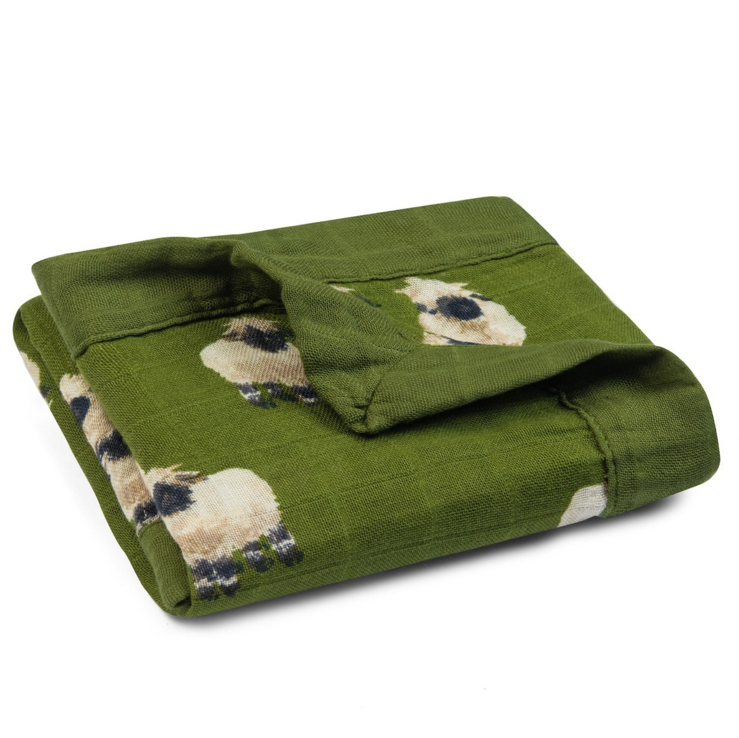 Valais Sheep Mini Lovey Two-Layer Muslin Security Blanket